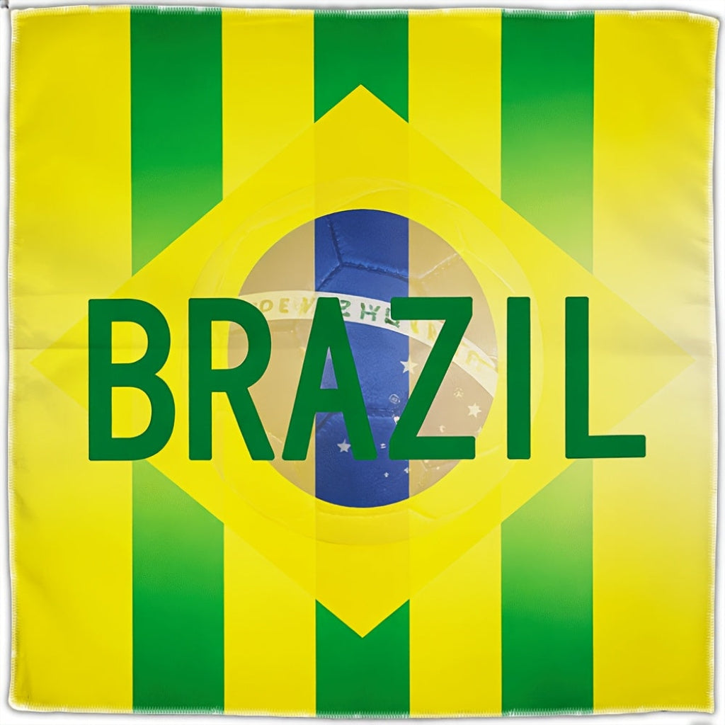 Brazil Flag Beach Towel Square Fan Blanket Travel