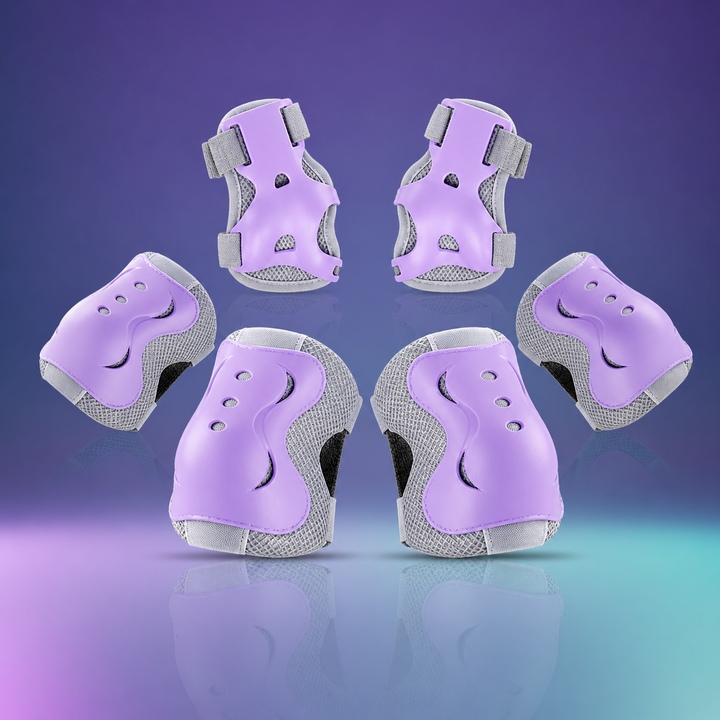 Kids Protective Gear Set Adjustable Knee Elbow Wrist Pads