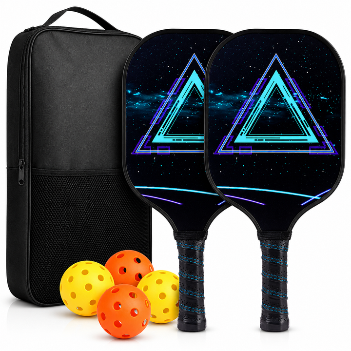 Pickleball Paddle Set Lightweight Graphite Rackets Balls