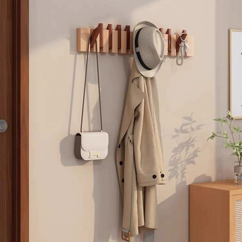 Wooden Wall Hooks | Foldable Piano Key Design Hanger Rack