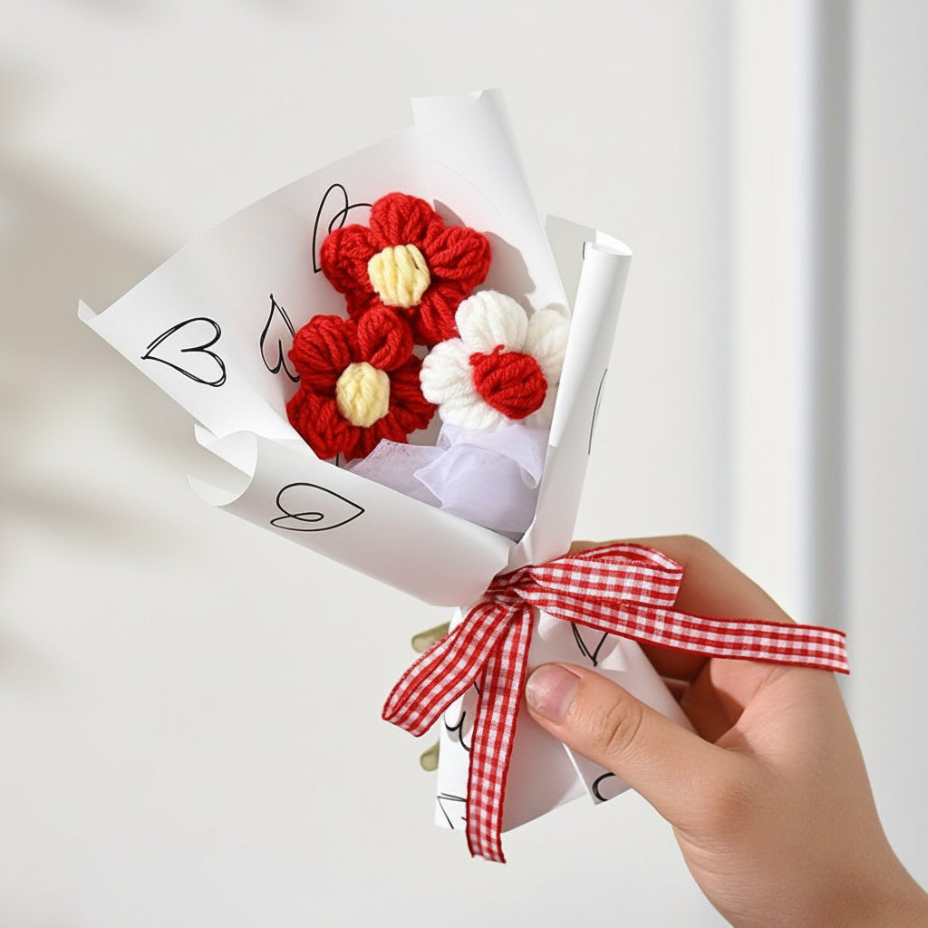 Mothers Day Gift Bouquet Handmade Flower Mini Fabric Bouquet