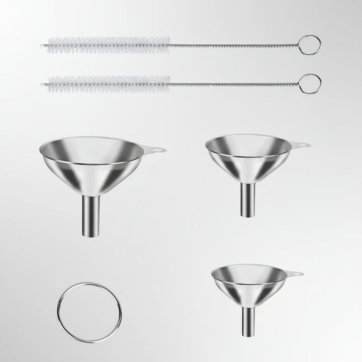 Stainless Steel Funnel Set 3 Sizes Kitchen Bottles Spices