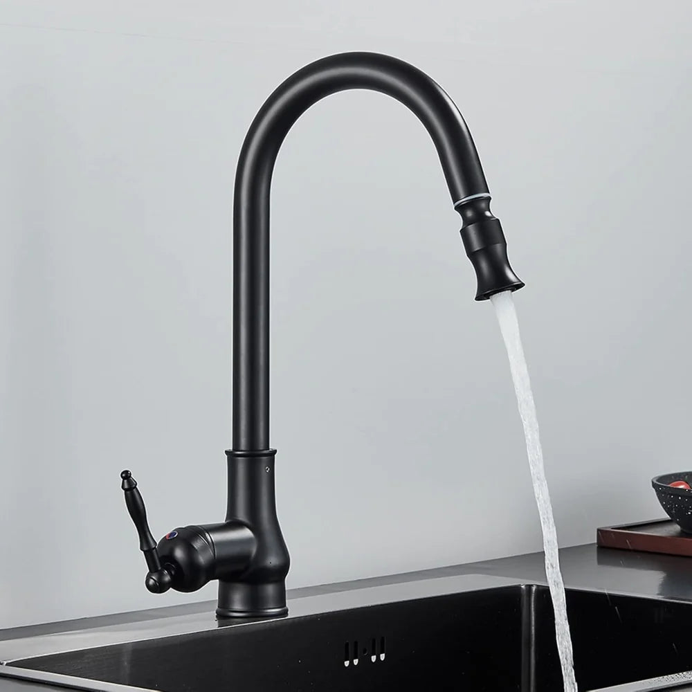 Kitchen Faucet Brass Vintage Swivel Spout Mixer