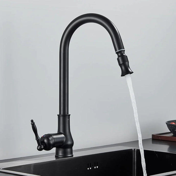 Kitchen Faucet Brass Vintage Swivel Spout Mixer