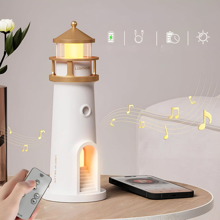 Night Light Projection Lighthouse LED Room Decor Lamp