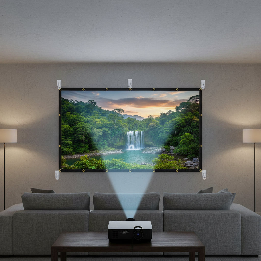 Portable 120 Inch Projector Screen Outdoor Movies HD Viewing