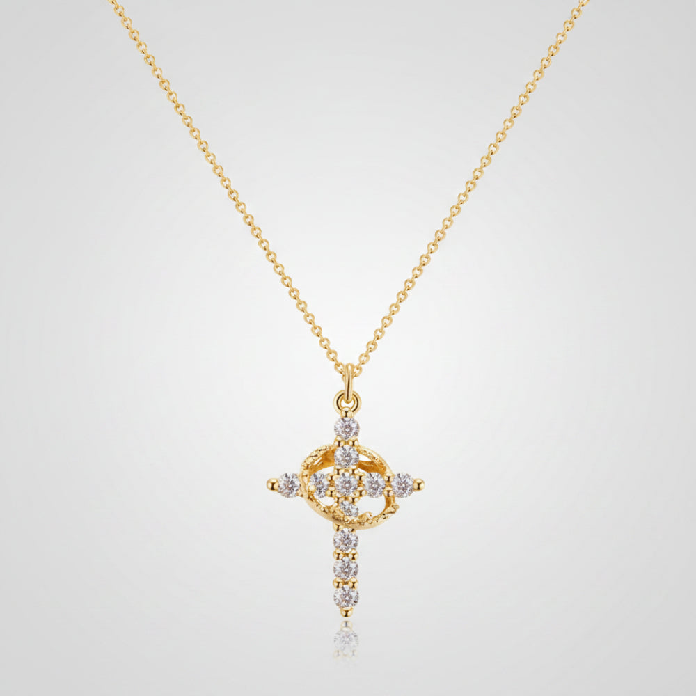 Necklace Cross Pendant Crown Mothers Day Faith Jewellery Gift