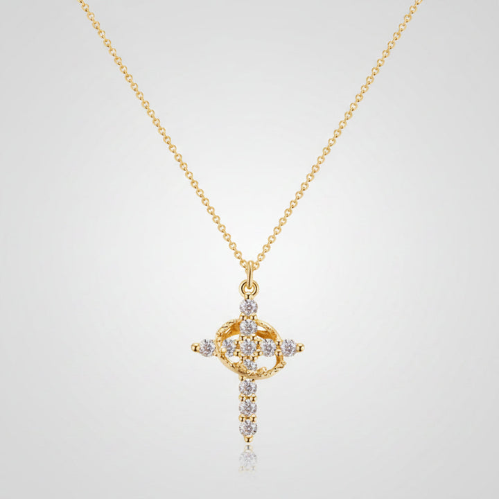 Necklace Cross Pendant Crown Mothers Day Faith Jewellery Gift