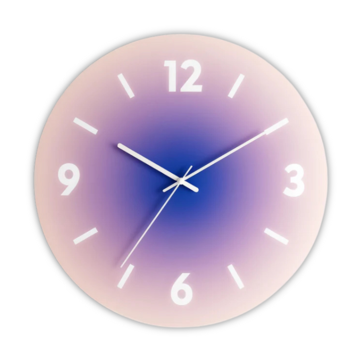 Sunset Glass Wall Clock | Modern Gradient Design