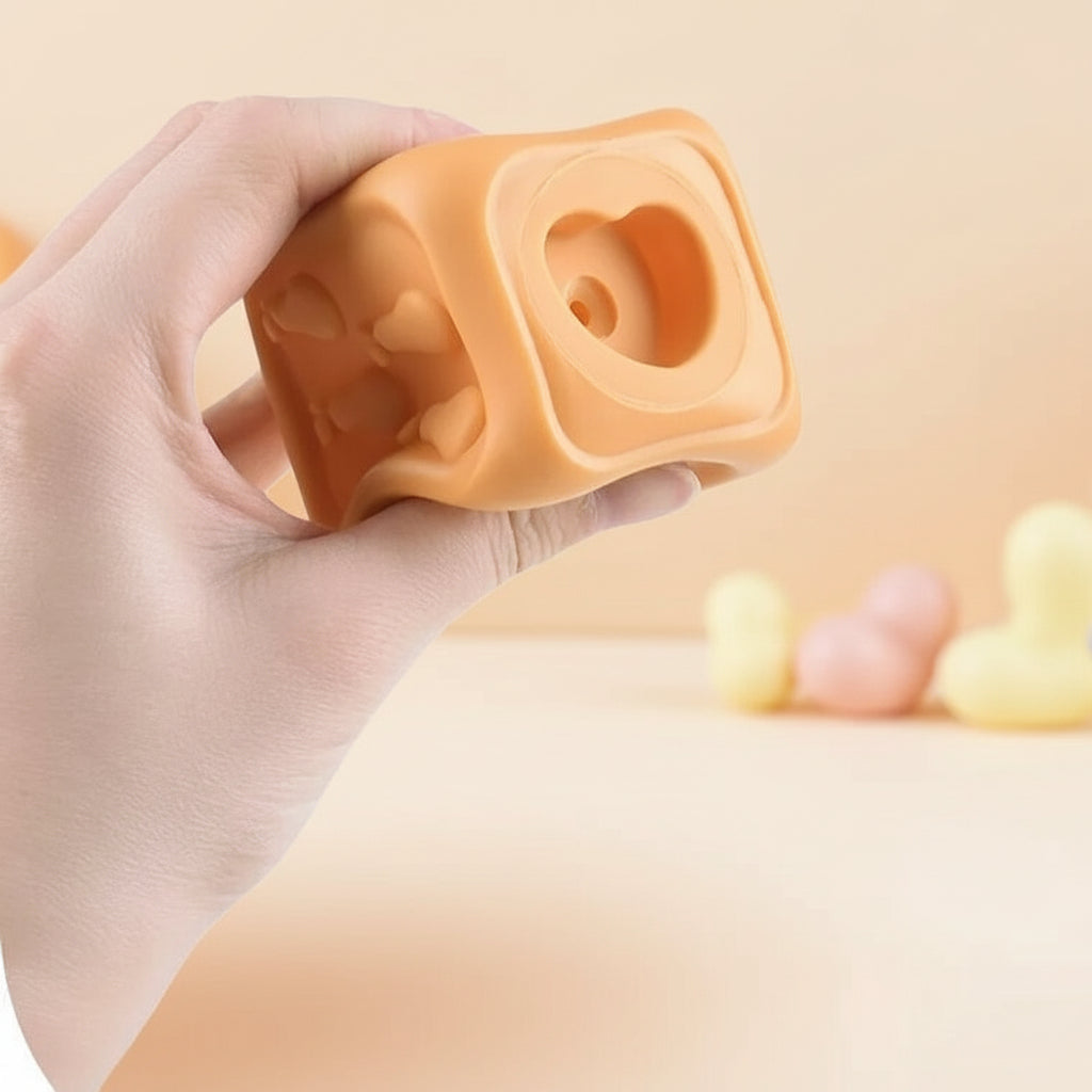 Baby Stacking Toy Sensory Teething Cubes Soft Educational Blocks