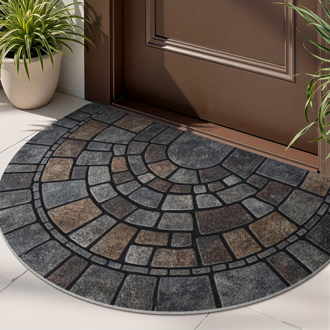 Half-Circle Mosaic Door Mat | Indoor &amp; Outdoor Use