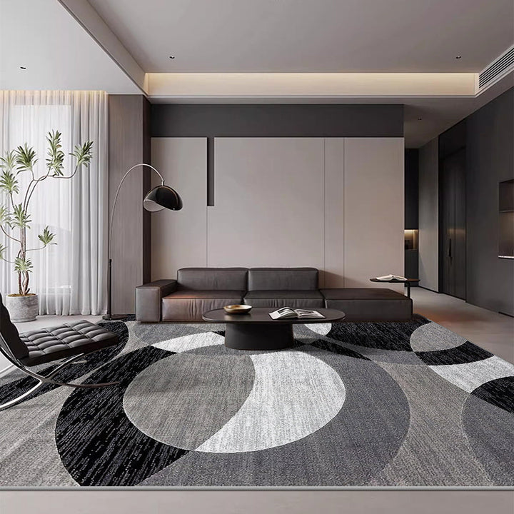 Orbit Weave Geometric Rug | Soft Velvet Non-Slip Floor Mat