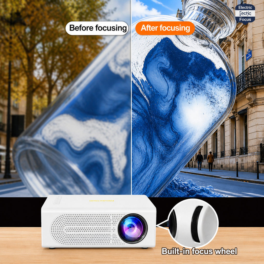 Portable Mini Projector Movies Gaming 1080P Support