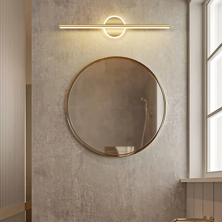 Luxe LED Mirror Wall Light | Minimalist Black &amp; Gold Wall Lamp