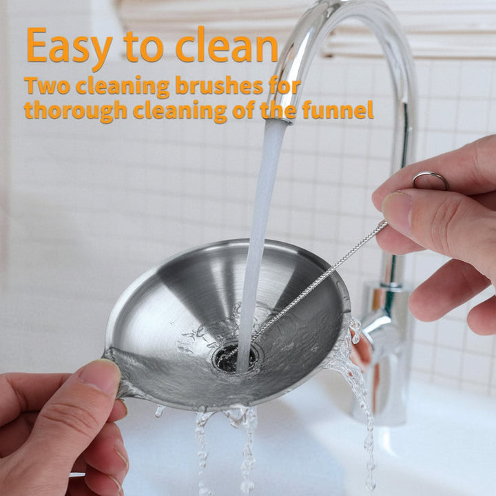 Stainless Steel Funnel Set 3 Sizes Kitchen Bottles Spices