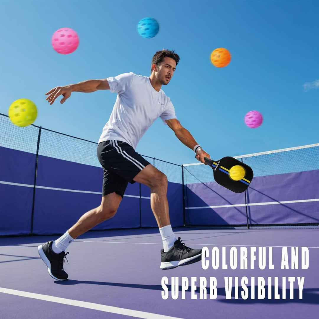 Pickleball Balls Outdoor Durable High Visibility 6 Pack Set
