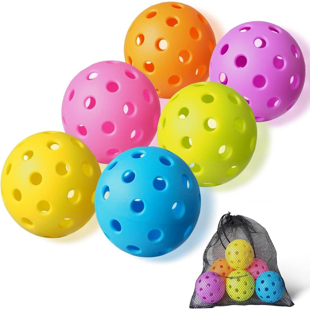 Pickleball Balls Outdoor Durable High Visibility 6 Pack Set