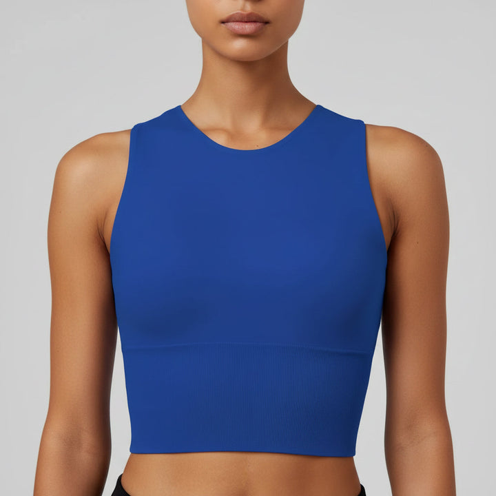 Womens Pickleball Crop Tank High Stretch Athletic Top