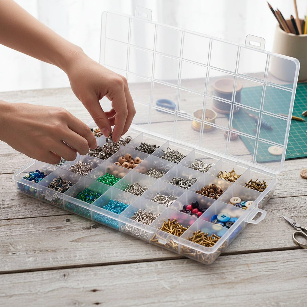 Mothers Day Storage Box Plastic Organizer Case Compartments
