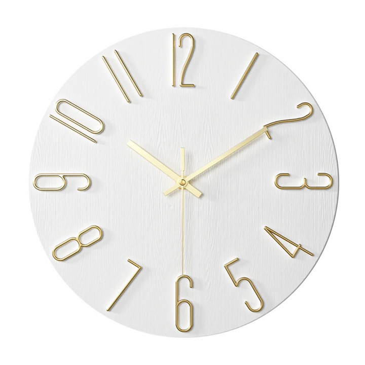 Noble Modern Wall Clock | Minimalist Gold Design