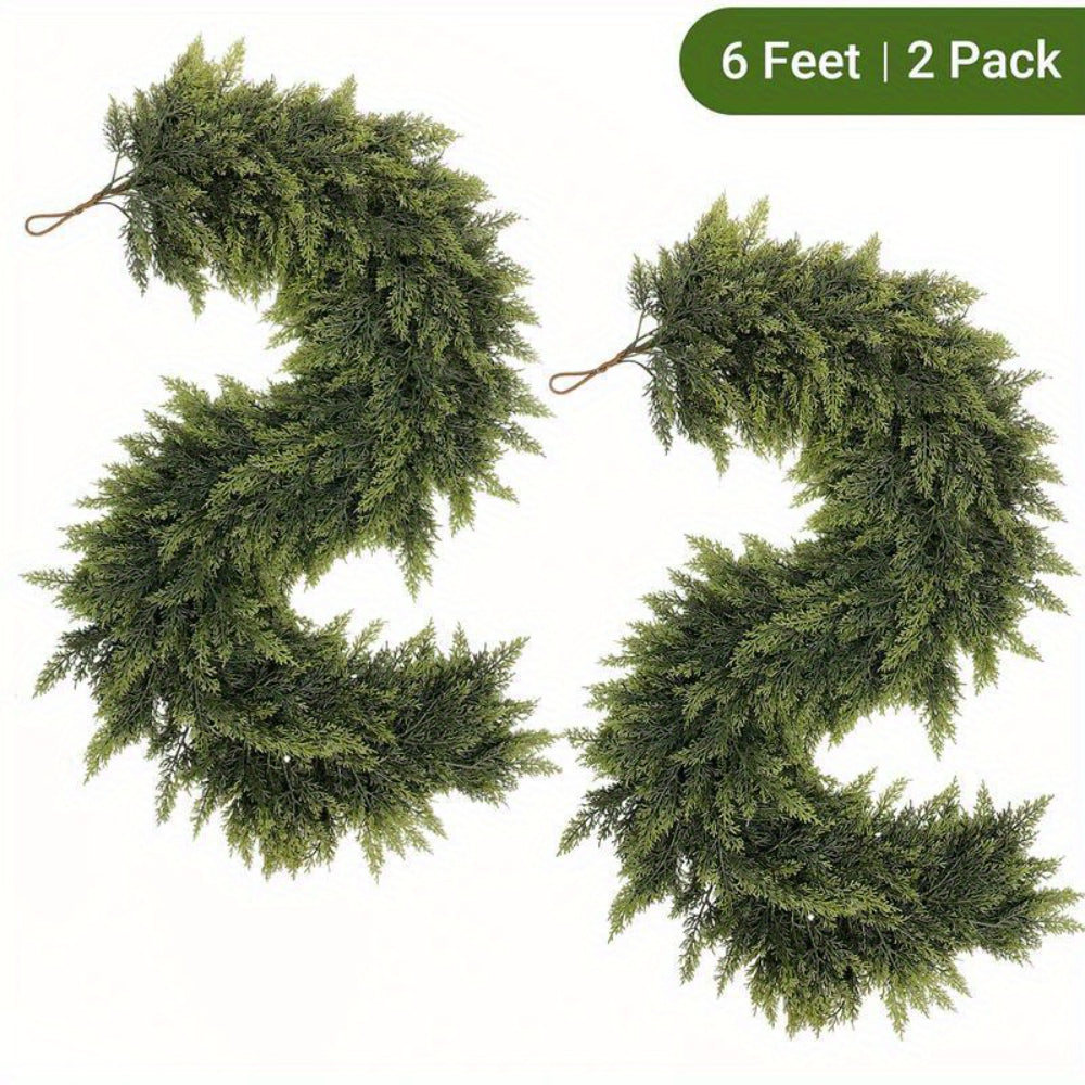 Christmas Garland Artificial Greenery Art Deco Mantle Stair Trim