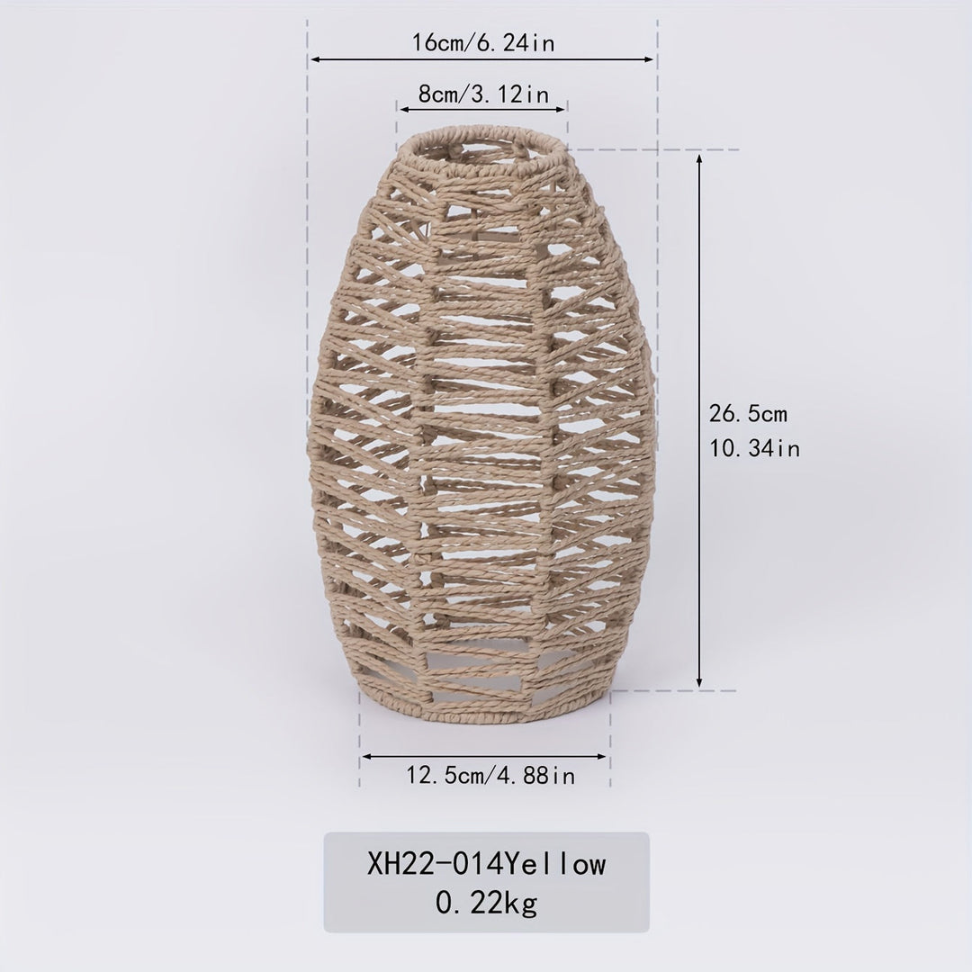 Modern Handwoven Rope Pendant Shade | Natural Woven Ceiling Light