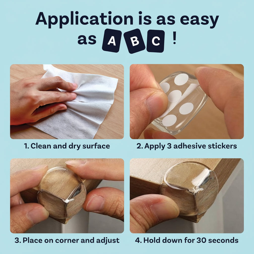Clear Corner Protectors Baby Safety Durable PVC Strong Adhesive