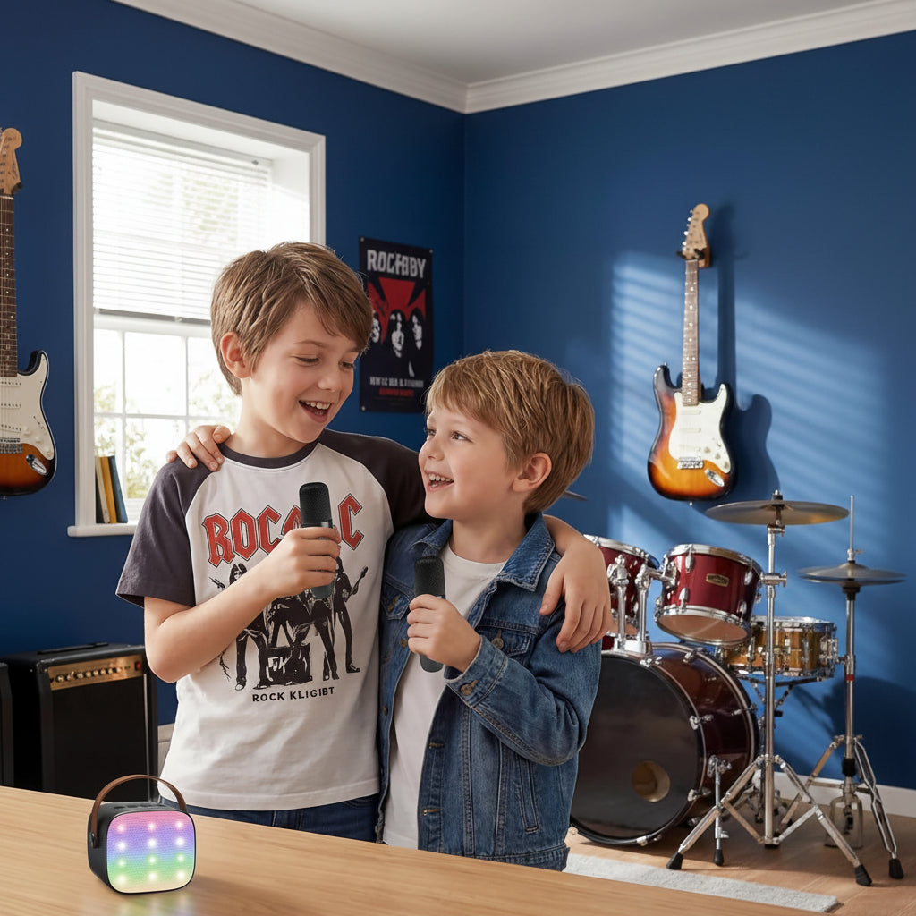Karaoke Machine Bluetooth Portable Speaker Wireless Microphones