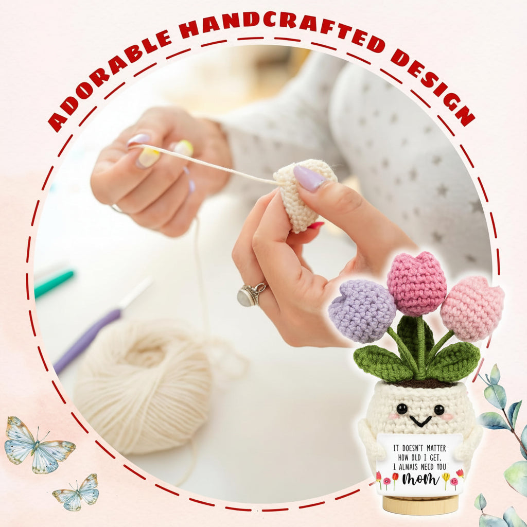 Mothers Day Gifts Crochet Flower Handmade Desk Decor