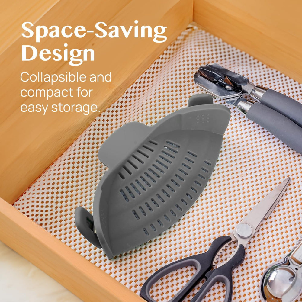 Kitchen Strainer Clip Style Pot Pasta Colander Silicone
