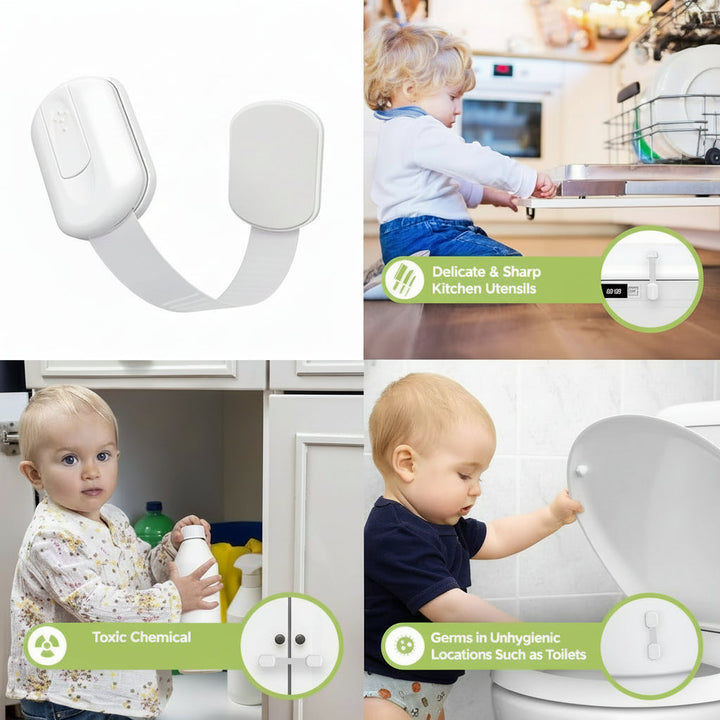 Cabinet Locks Child Safety Adhesive Strap Lock Drawer Door