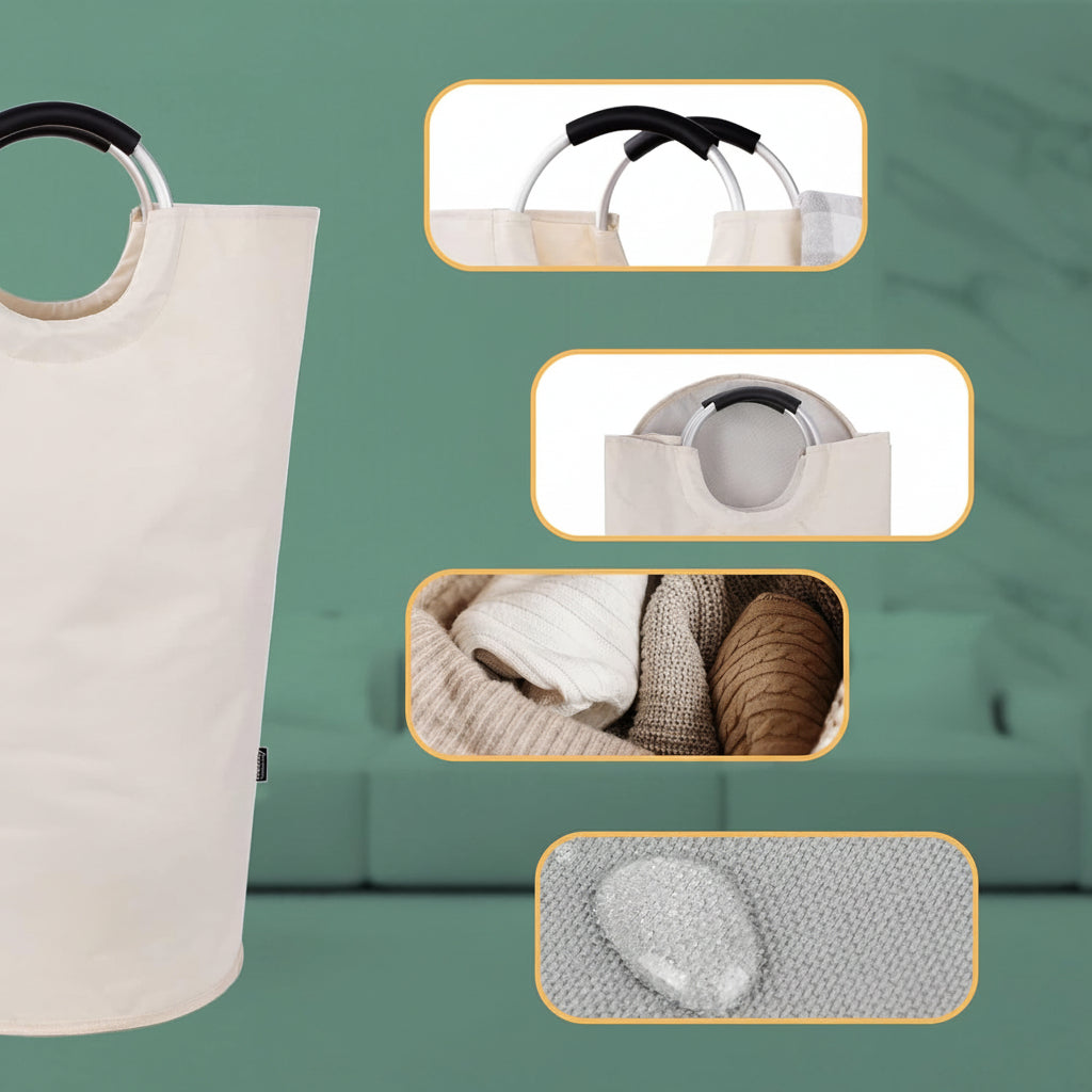 Laundry Hamper Large Foldable Waterproof Fabric Basket