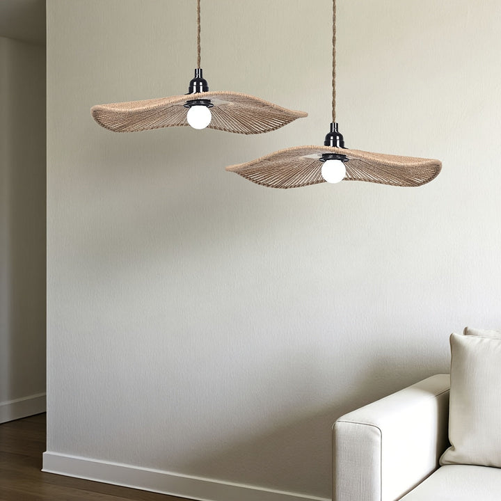 Handwoven Paper Rope Ceiling Light Shade | Natural Artistic Design