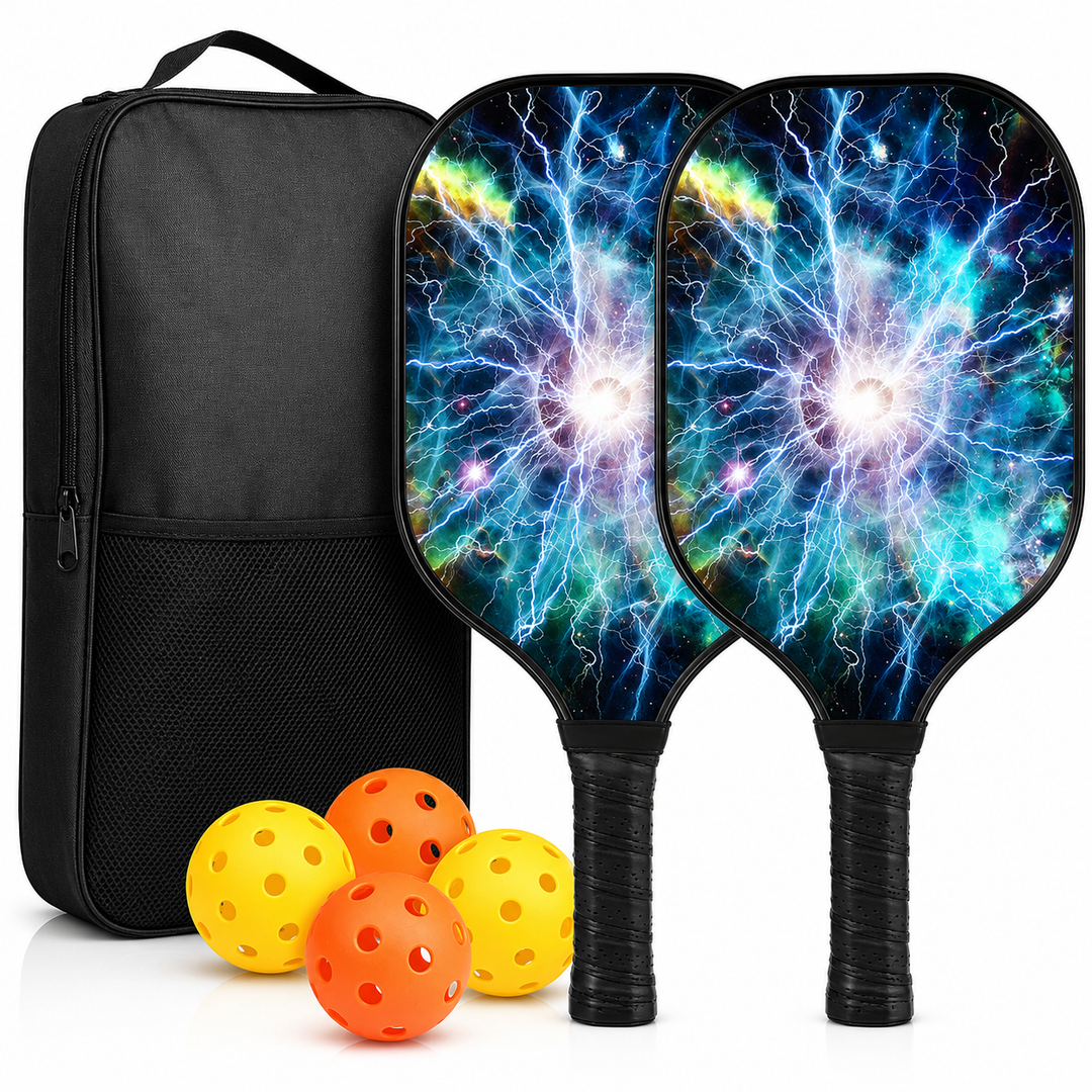 Pickleball Paddle Set Lightweight Graphite Rackets Balls