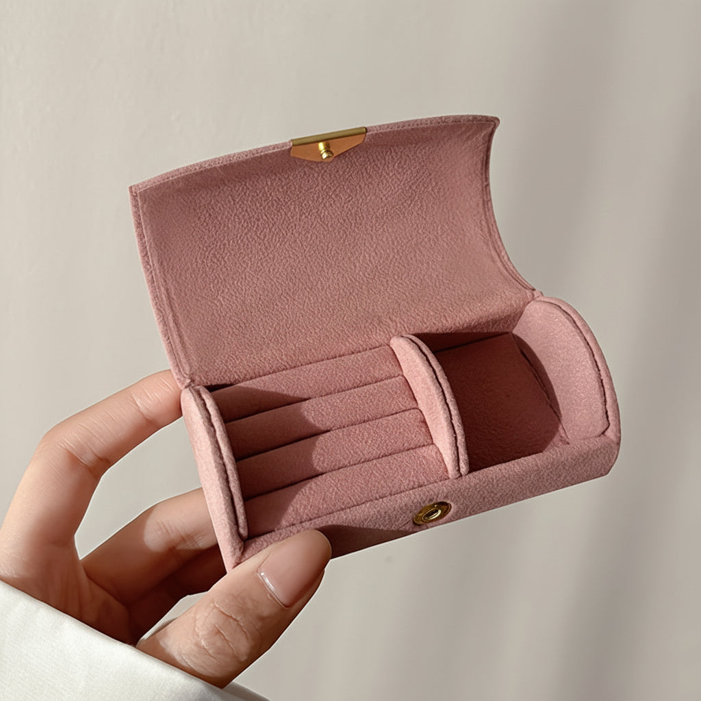 Mothers Day Jewellery Box Travel Organizer Case Snap Closure