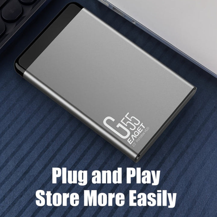 External Hard Drive Portable SSD USB Slim Storage Backup Drive