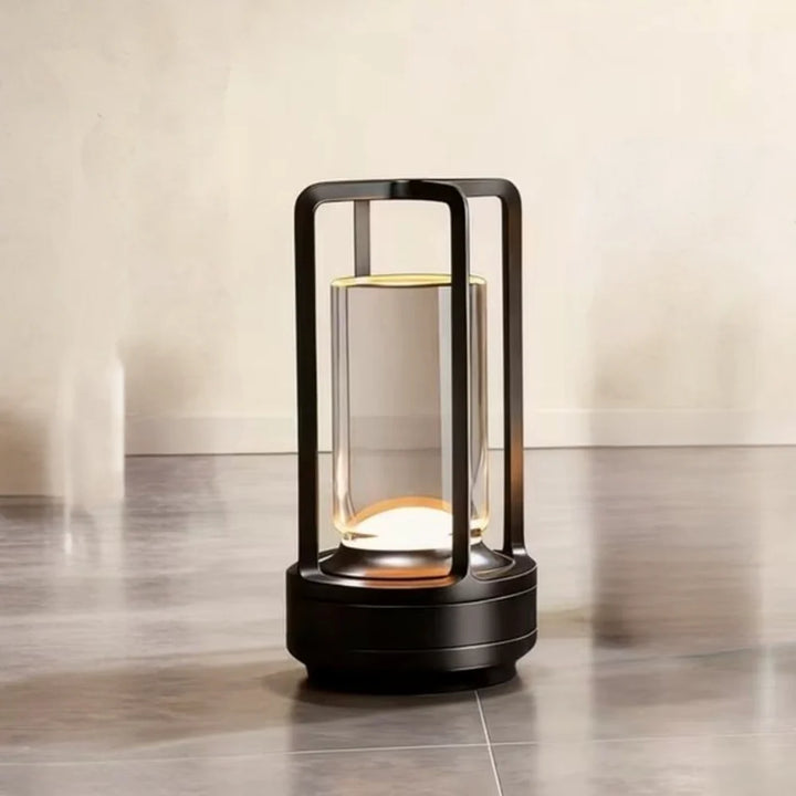 Table Lamp Modern Metal Cylinder LED Light Decor Accent