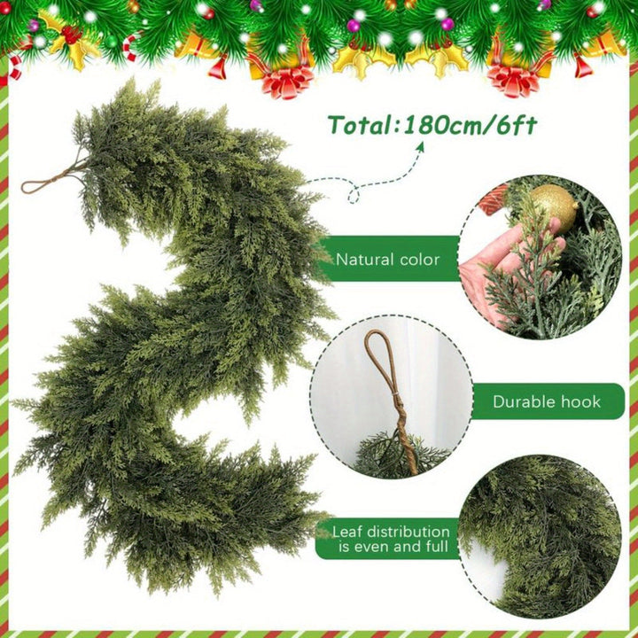 Christmas Garland Artificial Greenery Art Deco Mantle Stair Trim