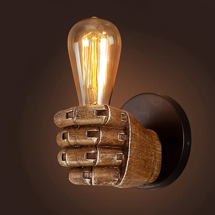 Industrial Hand Wall Lamp | Resin E26 Wall Sconce