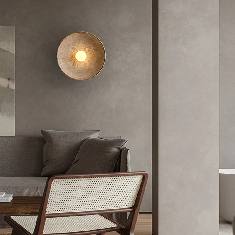 Rustic Wood Wall Sconce | Handcrafted LED Wall Light