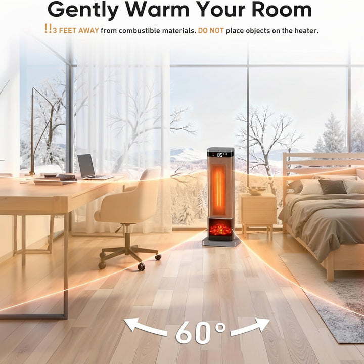 Space Heater Portable Electric Warm Air Blower Remote Control