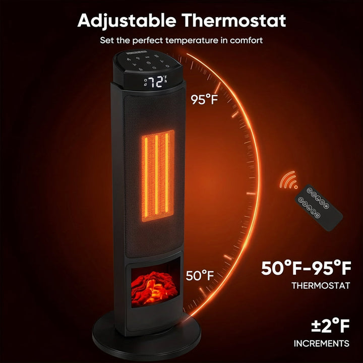 Space Heater Portable Electric Warm Air Blower Remote Control