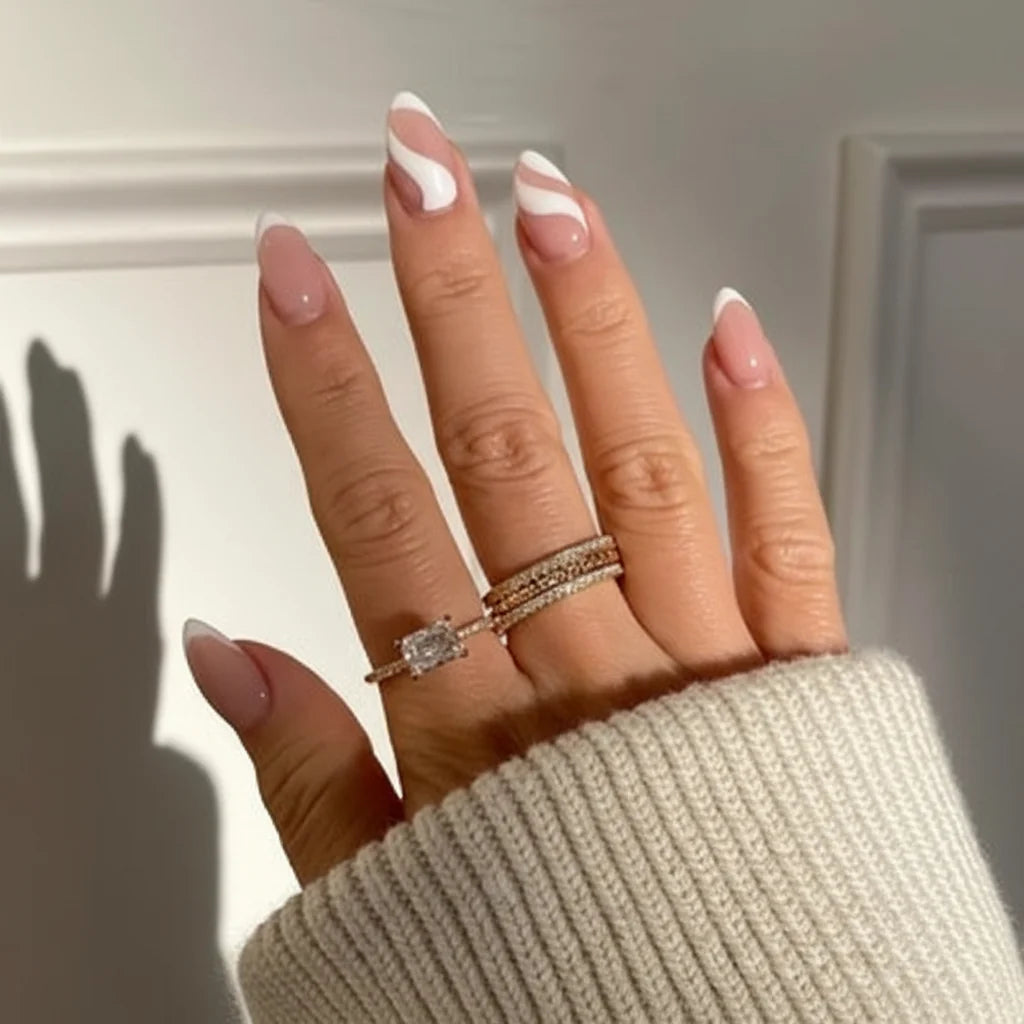 Stacking Ring Geometric Silver Band Cubic Zirconia