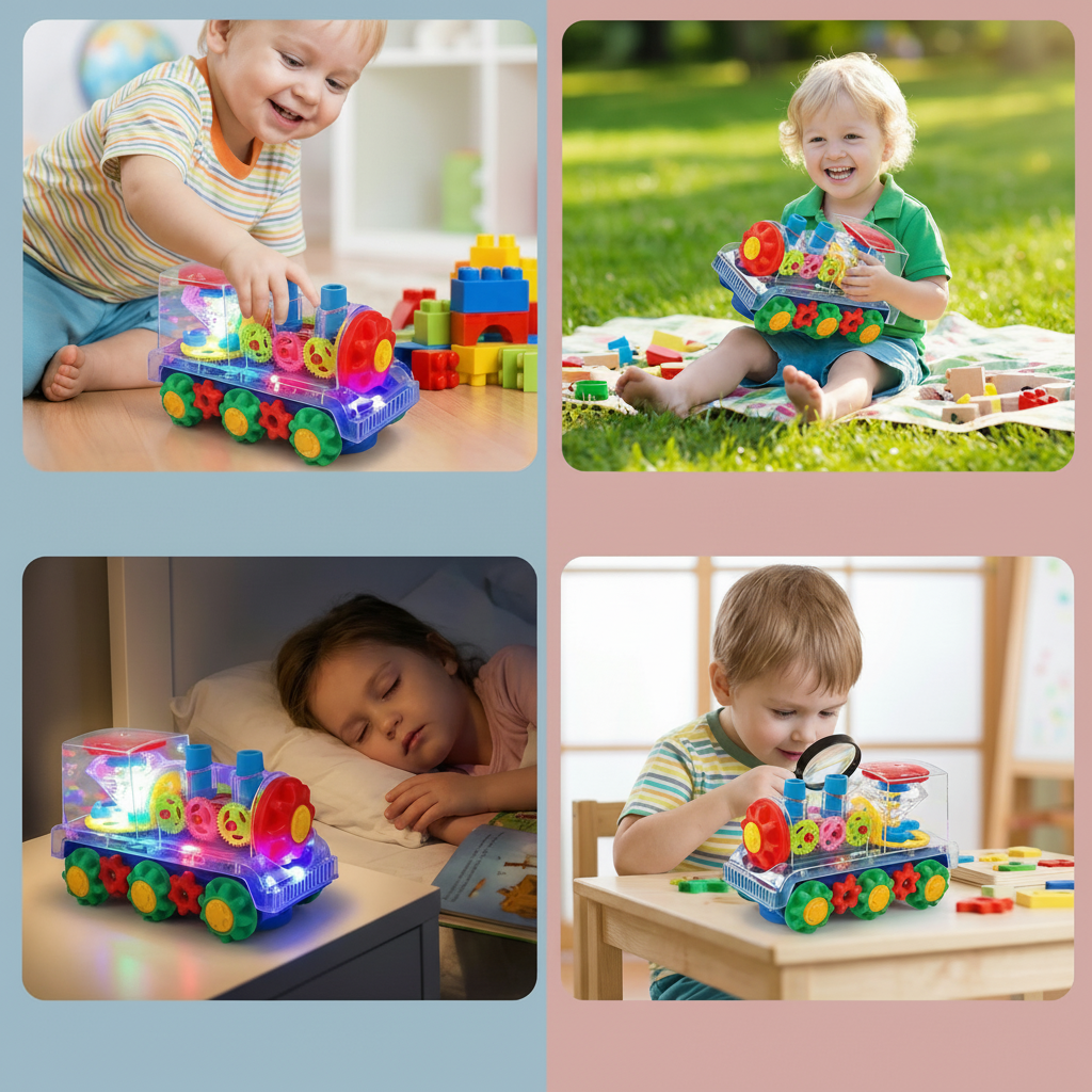 Toy Train Light Up Musical Dancing Electric Kids Toy