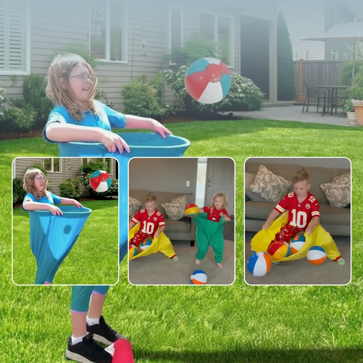 Kids Outdoor Game Ball Catching Trousers Fun Family Activity Set
