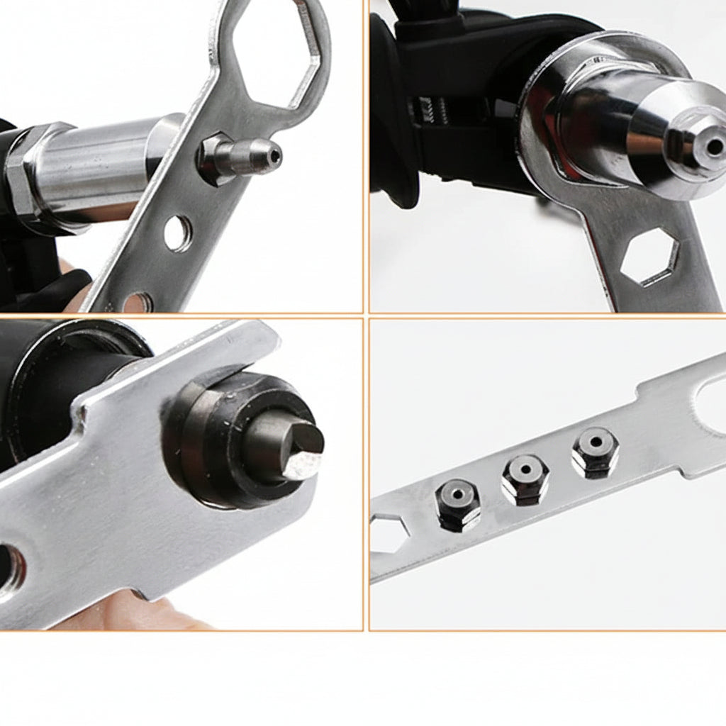 Rivet Gun Drill Adapter Kit Interchangeable Nozzles