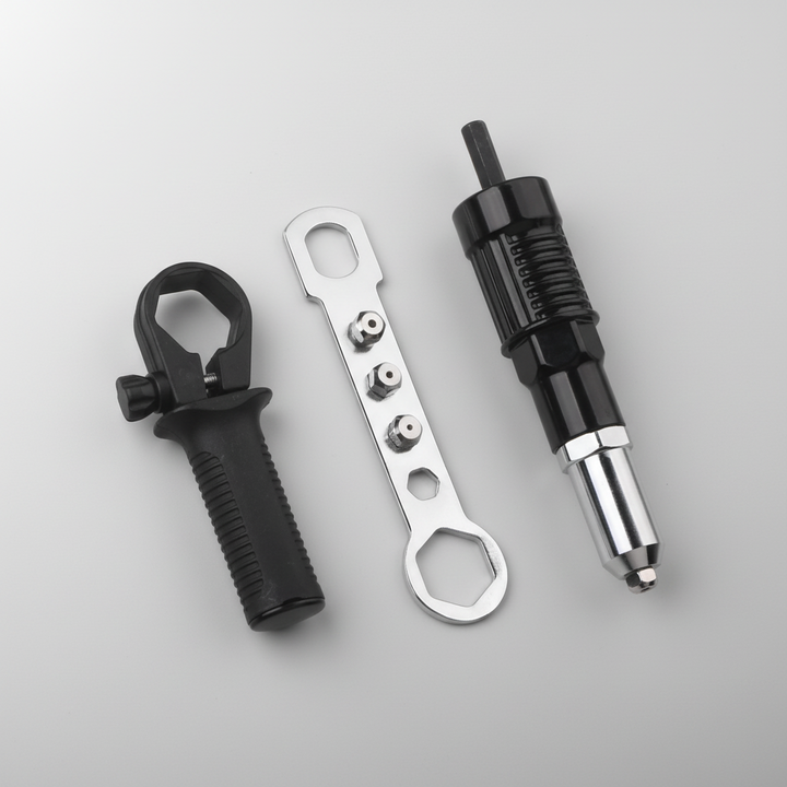 Rivet Gun Drill Adapter Kit Interchangeable Nozzles