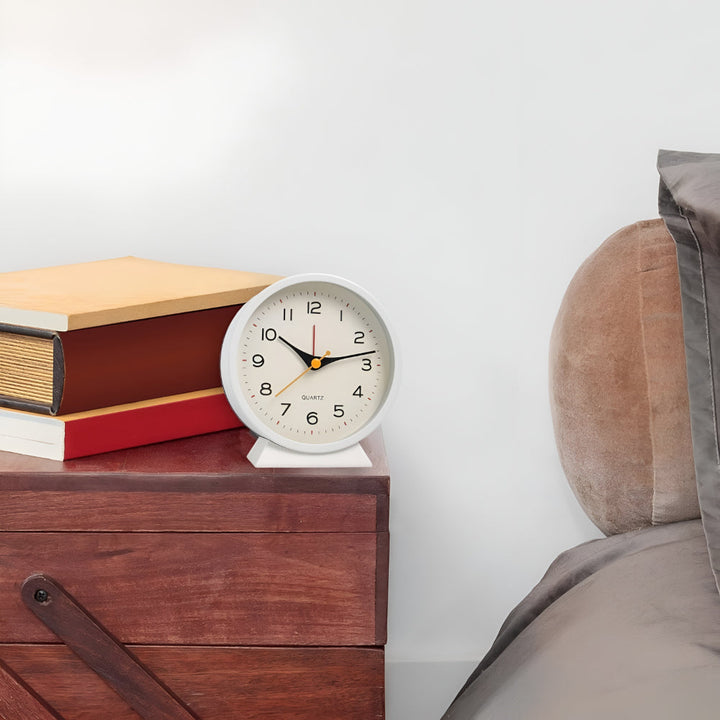 Alarm Clock Silent Quartz Vintage Table Clock
