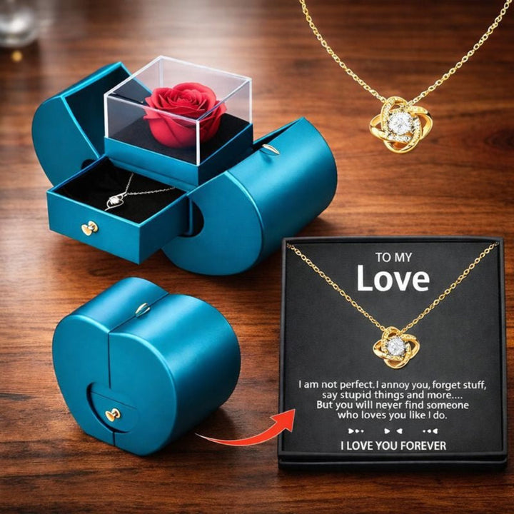 Jewellery Box Rose Apple Shaped Gift Case Soap Flower