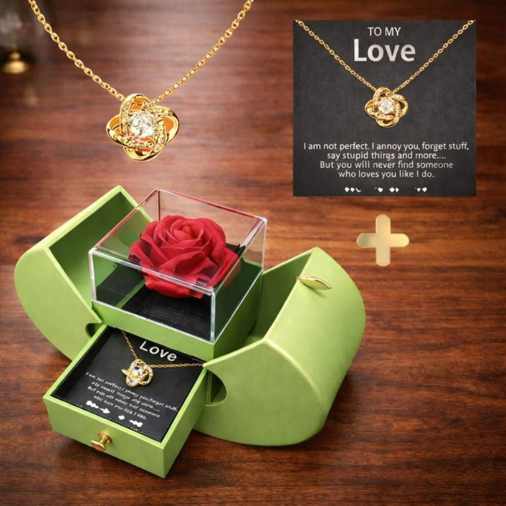 Jewellery Box Rose Apple Shaped Gift Case Soap Flower